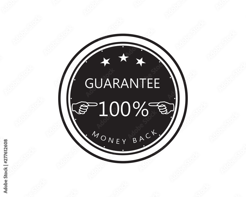 Fototapeta premium Guarantee Gold stamp sign vector