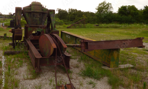 old tractor in field photo