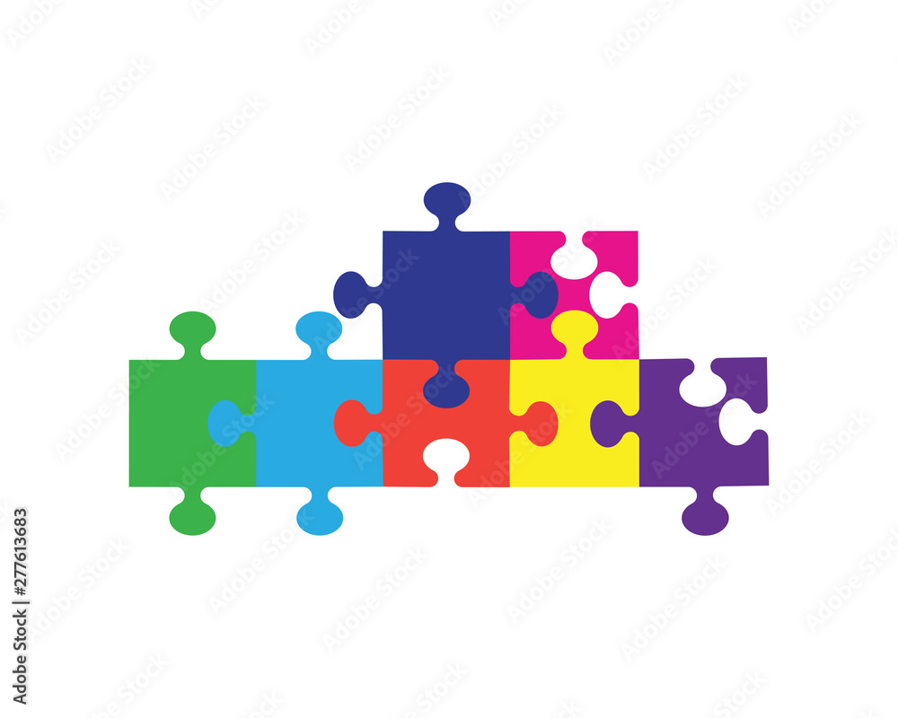 Puzzle logo vector icon Puzzle logo vector icon
