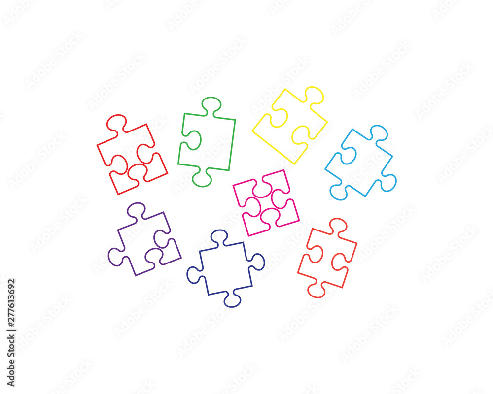 Puzzle logo vector icon Puzzle logo vector icon