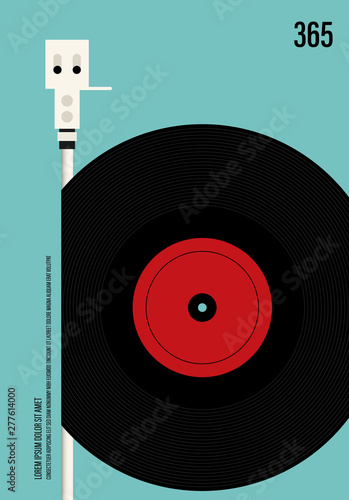 Music poster modern vintage retro style