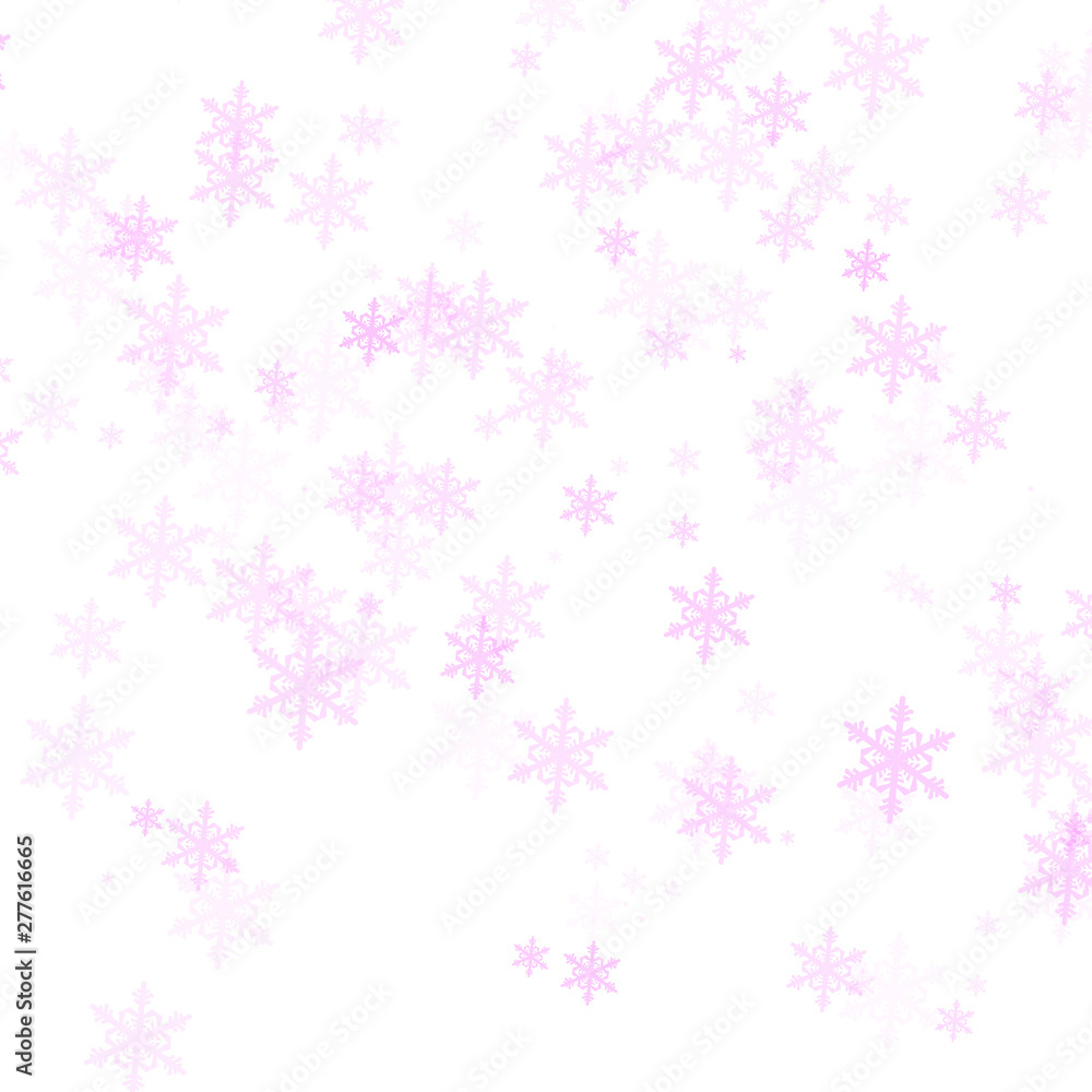  light background with gentle snowflakes for christmas and new year