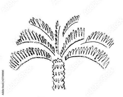 植物のクレヨン画