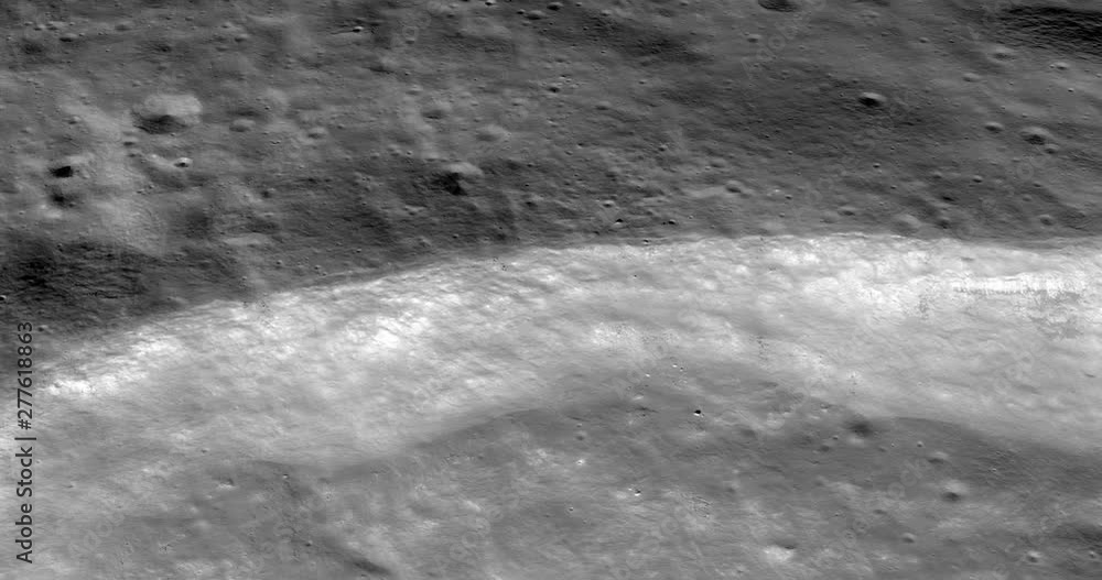 Medium-altitude circular tracking shot of Harpalus Crater, Sinus Roris. LAT 53.02 LONG 316.27. Reversible, seamless loop. Elements of this image furnished by NASA Medium-altitude circular tracking shot of Harpalus Crater, Sinus Roris. LAT 53.02 LONG 316.27. Reversible, seamless loop. Elements of this image furnished by NASA