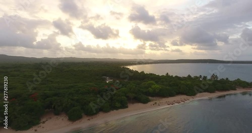 sunset over a beach
