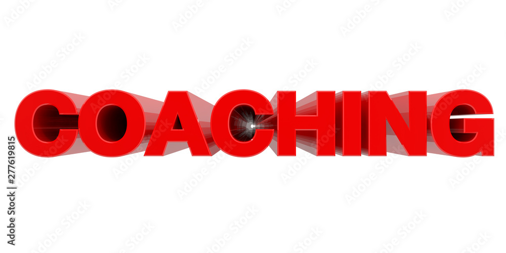 COACHING word on white background 3d rendering