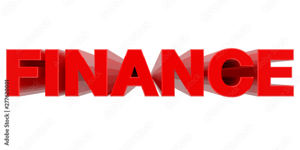 FINANCE word on white background 3d rendering