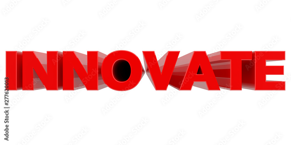 INNOVATE word on white background 3d rendering