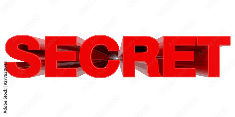 SECRET word on white background 3d rendering SECRET word on white background 3d rendering