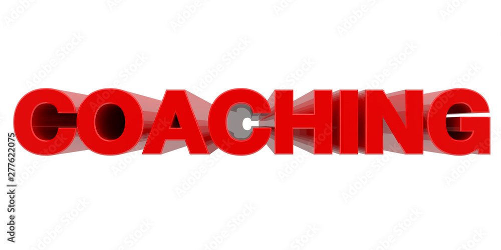 COACHING word on white background 3d rendering COACHING word on white background 3d rendering