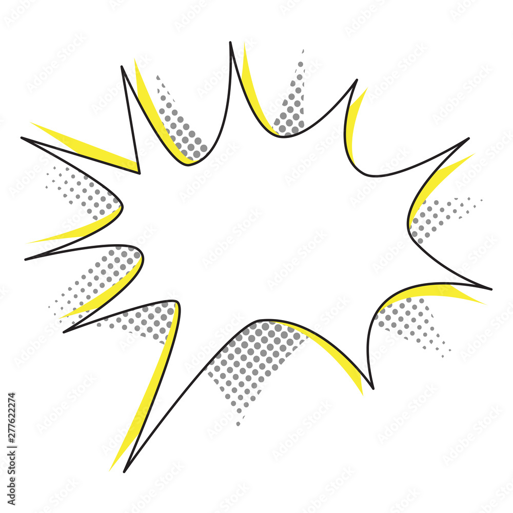 Naklejka premium Comic bubble chat on a white background - Vector