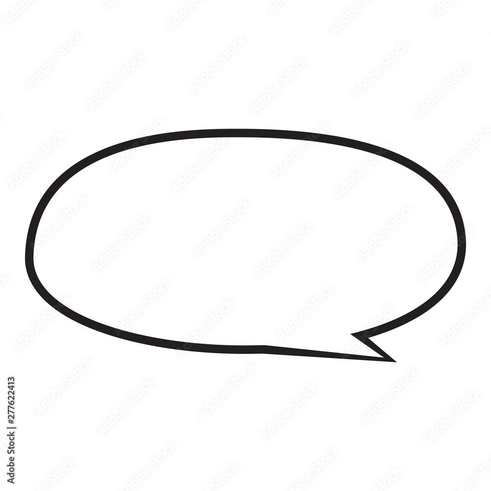 Comic bubble chat on a white background - Vector