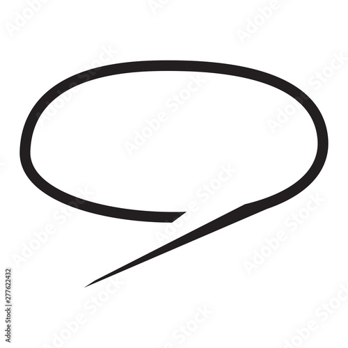 Comic bubble chat on a white background - Vector
