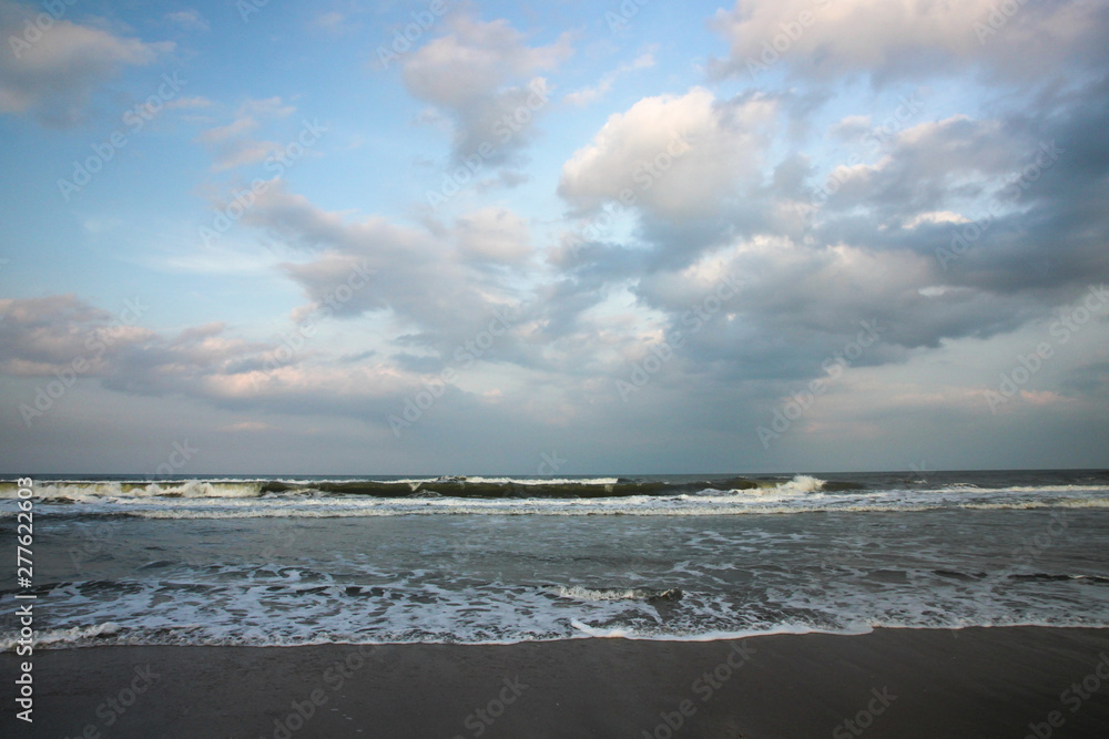 Sunset and Cloudscape over the Atlantic Ocean in Jacksonville Beach, Florida