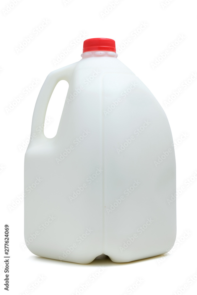 One gallon bottle of milk with red color cap Stock Photo Adobe Stock