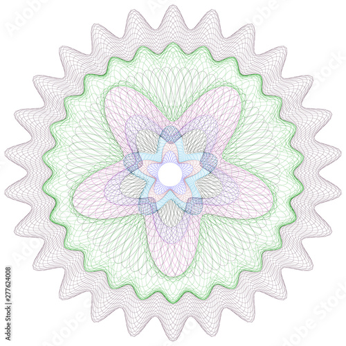 Watermark guilloche security design background diploma, certificate,