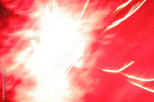red background created by fireworks
