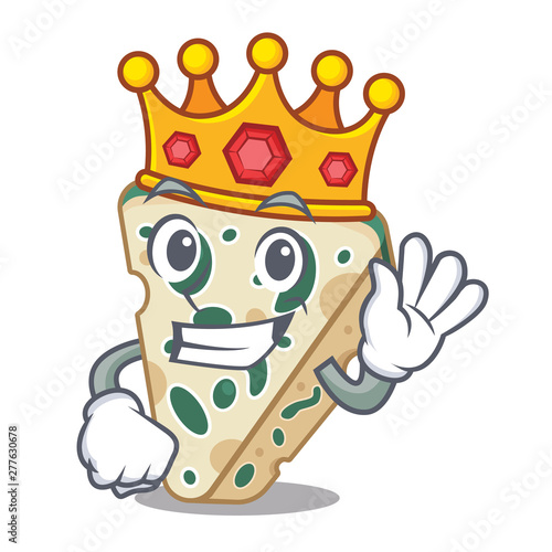 King blue cheese isolated with the mascot