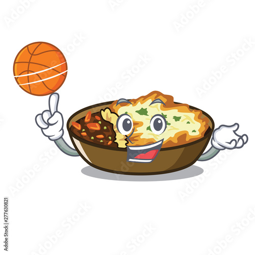 With basketball gratin is served into character plates