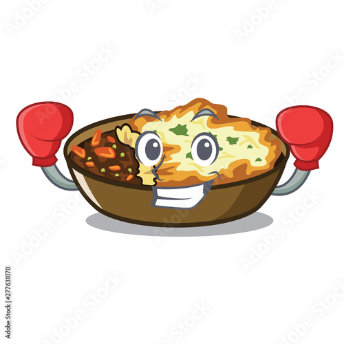 Boxing gratin is served into character plates