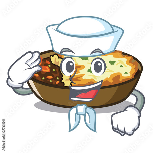 Sailor gratin is served into character plates
