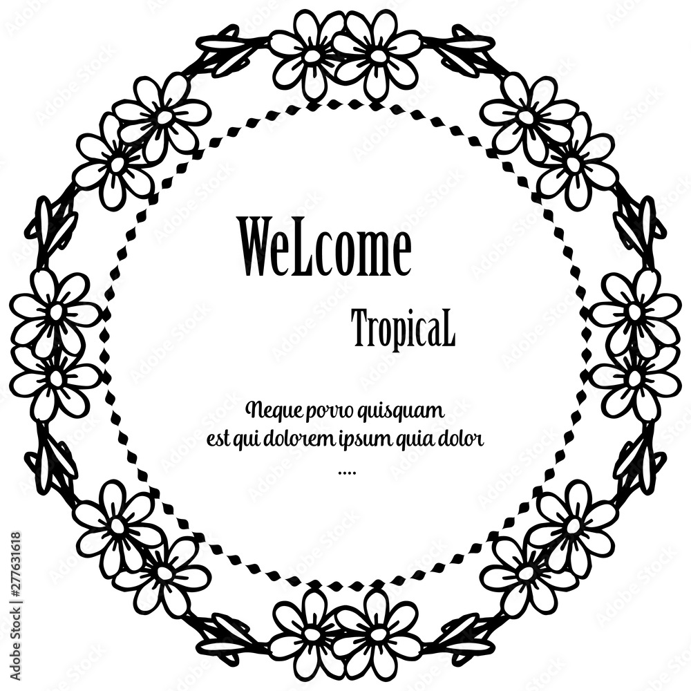 Design elegant for concept welcome tropical, various blossom flower. Vector Design elegant for concept welcome tropical, various blossom flower. Vector