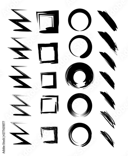 abstract paint brush stroke cartoon