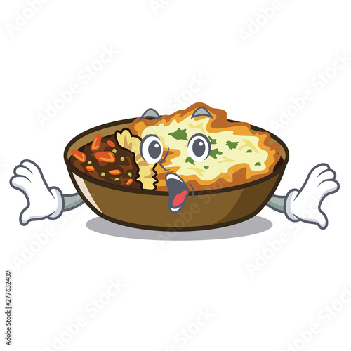 Surprised gratin in the a mascot shape