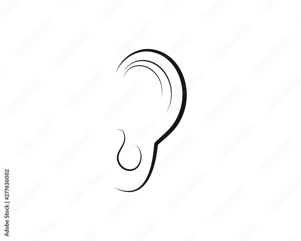 Hearing Logo Template vector icon