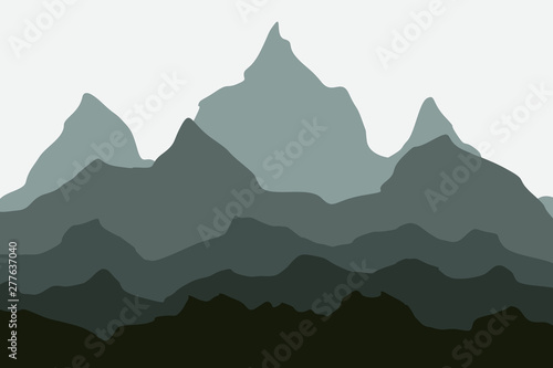 Mountains landscape. Vector background.