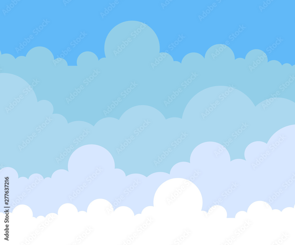 Sky and clouds. Vector illustration.