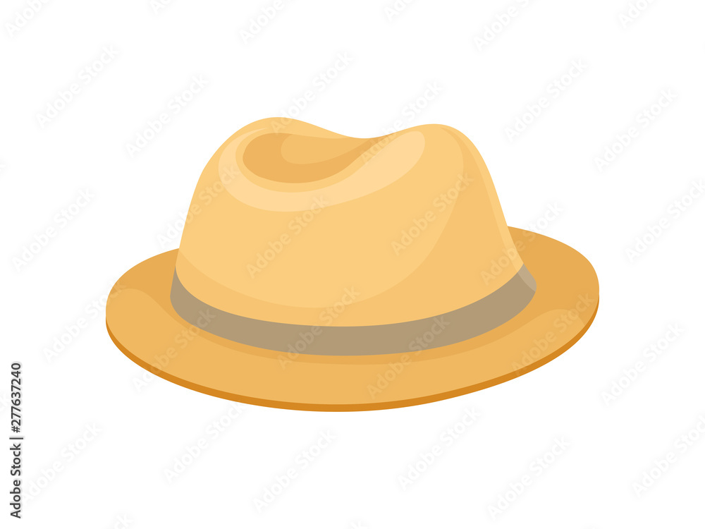 Orange hat for men. Vector illustration on white background. Orange hat for men. Vector illustration on white background.