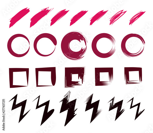 abstract paint brush stroke cartoon