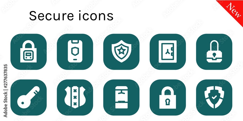 secure icon set