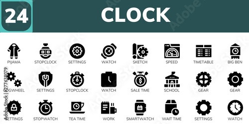 clock icon set