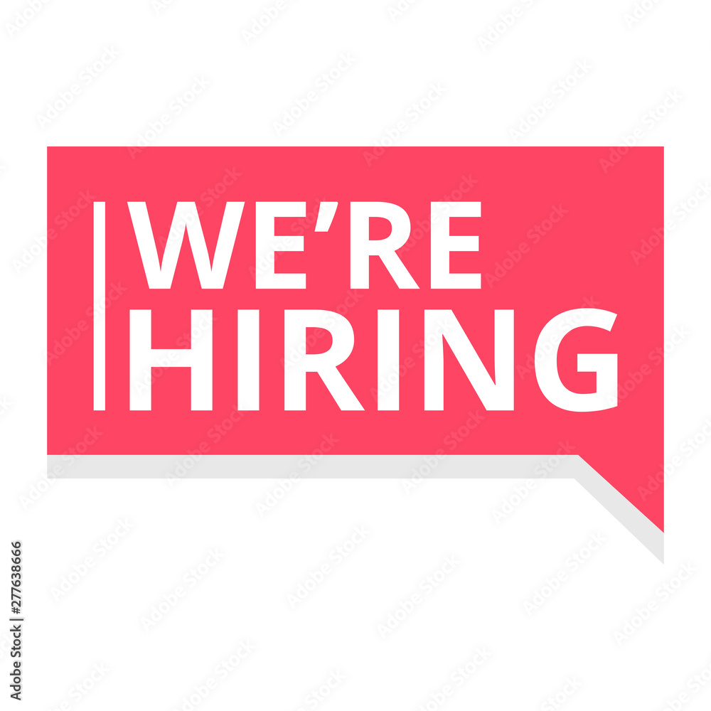 We are hiring poster or banner design. Job vacancy advertisement concept. Vector illustration. We are hiring poster or banner design. Job vacancy advertisement concept. Vector illustration.