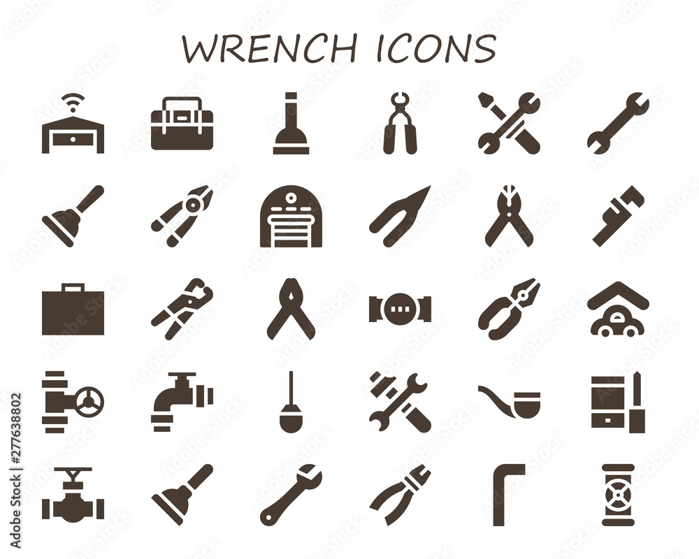 Obraz premium wrench icon set