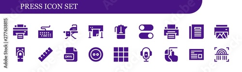 press icon set