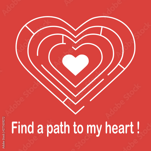 Labyrinth to the heart. Valentine's Day