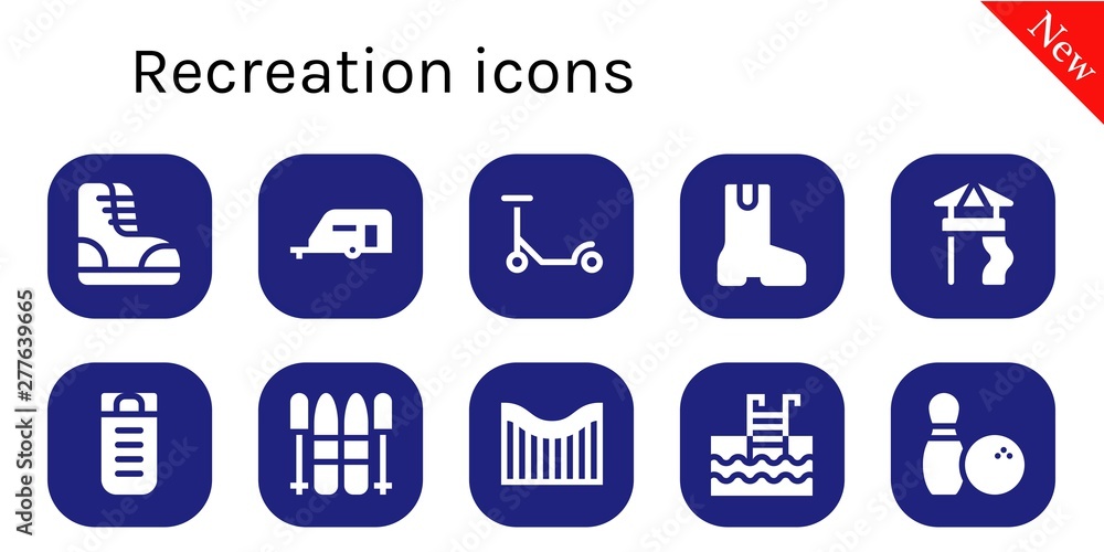 recreation icon set recreation icon set