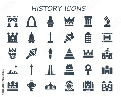 history icon set