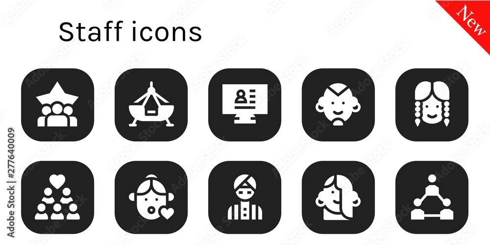 staff icon set staff icon set