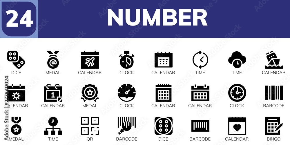 number icon set number icon set