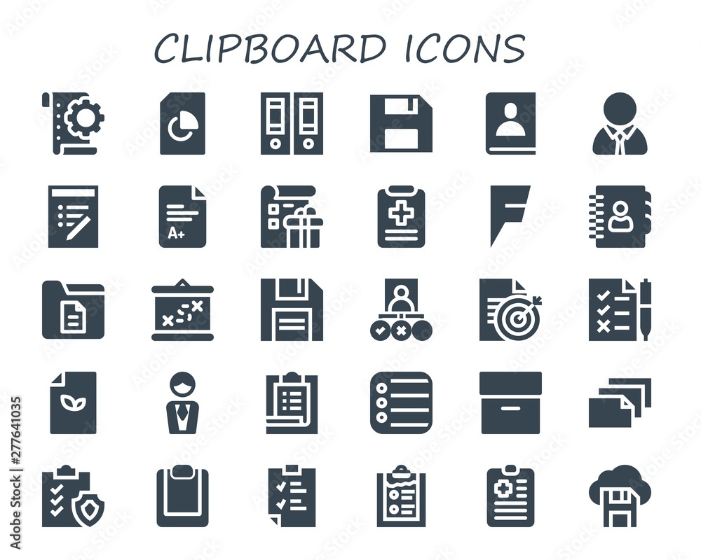 clipboard icon set clipboard icon set
