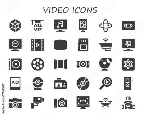 video icon set