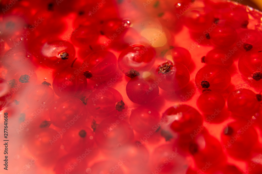 Red currant in red jelly. A delicious background for use in the media. Red currant in red jelly. A delicious background for use in the media.