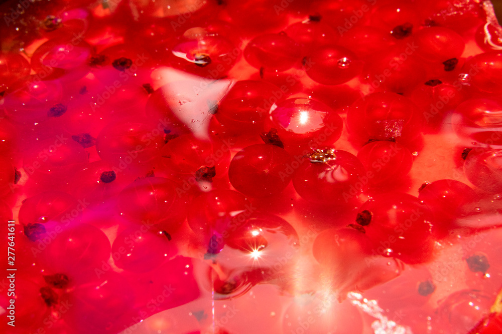 Red currant in red jelly. A delicious background for use in the media. Red currant in red jelly. A delicious background for use in the media.