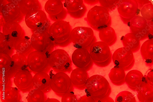 Red currant in red jelly. A delicious background for use in the media.