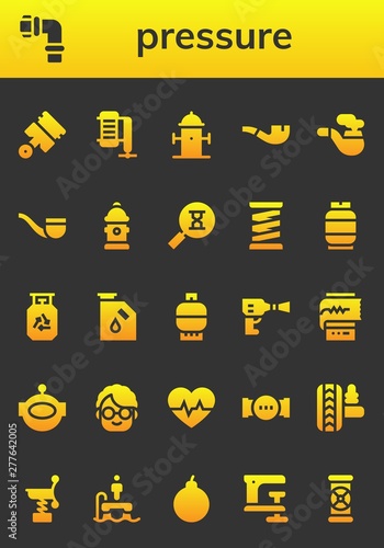 pressure icon set