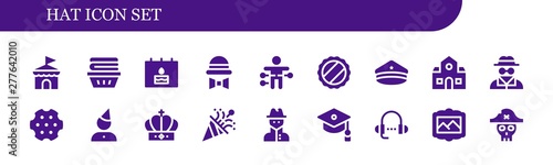 hat icon set